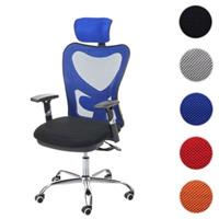 HWC Mendler Bürostuhl schwarz/blau