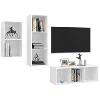 VidaXL 3-tlg. TV-Schrank-Set  Weiß