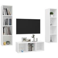 VidaXL 3-tlg. TV-Schrank-Set  Weiß