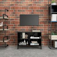 vidaxl Tv-meubel met metalen poten 69,5x30x50 cm zwart