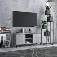 vidaXL Tv-meubel met metalen poten 103,5x35x50 cm betongrijs