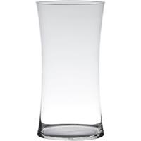 Transparante Luxe Stijlvolle Vaas/vazen Van Glas 30 X 15 Cm - Bloemen/boeketten Vaas Voor Binnen Gebruik