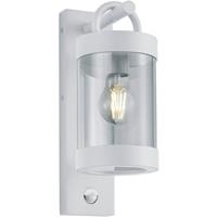 Led Tuinverlichting Met Bewegingssensor - Wandlamp Buitenlamp - Trion Semby - E27 Fitting - Rond - Mat Wit - Aluminium