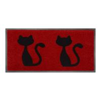 Strabox Droogloopmat Cats rood 40x80 cm