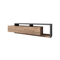 Meubella - Tv-meubel Bello - Eiken - Antraciet - 219 Cm