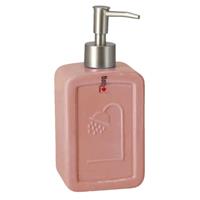 Zeeppompje/zeepdispenser Roze Keramiek 18 Cm - Navulbare Zeep Houder - Toilet/badkamer Accessoires
