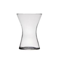 Transparante Home-basics Vaas/vazen Van Glas 20 X 14 Cm - Bloemen/takken/boeketten Vaas Voor Binnen Gebruik