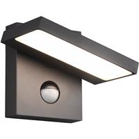 Led Tuinverlichting Met Bewegingssensor - Wandlamp Buitenlamp - Trion Ihson - 8w - Warm Wit 3000k - Draaibaar - Vierkant