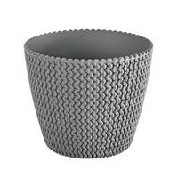 Prosperplast - Runder Pot 18,6l Splofy aus grauem Kunststoff, Ø34.1 x 28,9 cm