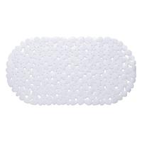 Witte Anti-slip Badmat 68 X 35 Cm Ovaal - Badkuip Mat - Schimmelbestendig - Anti-slip Grip Mat Voor Douche/bad