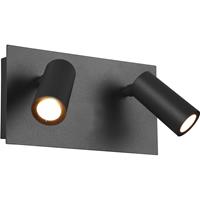 Led Tuinverlichting - Wandlamp Buitenlamp - Trion Sonei - 6w - Warm Wit 3000k - 2-lichts - Rechthoek - Mat Antraciet -