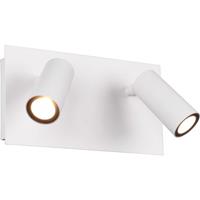 Led Tuinverlichting - Wandlamp Buitenlamp - Trion Sonei - 6w - Warm Wit 3000k - 2-lichts - Rechthoek - Mat Wit -