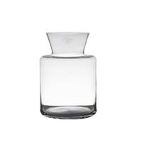 Transparante Luxe Stijlvolle Vaas/vazen Van Glas 27 X 19 Cm - Bloemen/boeketten Vaas Voor Binnen Gebruik