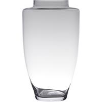Transparante Luxe Stijlvolle Vaas/vazen Van Glas 31 X 18 Cm - Bloemen/boeketten Vaas Voor Binnen Gebruik