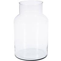 1x Glazen Vaas/vazen 5 Liter Van 14 X 26 Cm - Bloemenvazen - Glazen Vazen Voor Bloemen En Boeketten