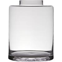 Transparante Luxe Stijlvolle Vaas/vazen Van Glas 25 X 19 Cm - Bloemen/boeketten Vaas Voor Binnen Gebruik