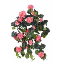 Roze Geranium Kunstplant Hangplant 70 Cm - Kunstplanten/nepplanten - Hangplanten