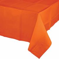 Oranje Tafelkleed Van Papier 137 X 274 Cm - Feestartikelen Tafel Versieringen