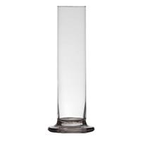 Transparante Luxe Stijlvolle 1 Bloem Vaas/vazen Van Glas 30 X 6 Cm - Roos Met Valentijn Vaas Voor Binnen