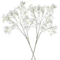 2x Stuks Kunstbloemen Gipskruid/gypsophila Takken Wit 95 Cm - Kunstplanten En Steelbloemen