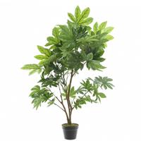 Groene Aralia Klimop Kunstplanten In Zwarte Pot 90 Cm - Kunstplanten/nepplanten - Kamerplanten/planten In Pot