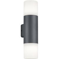Led Tuinverlichting - Wandlamp - Trion Hosina - E27 Fitting - 2-lichts - Mat Zwart - Aluminium