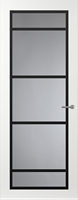 Svedex Binnendeuren Front FR517 Wit Zwart, Blank glas