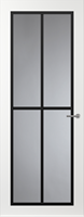 Svedex Binnendeuren Front FR510 Wit Zwart, Blank glas