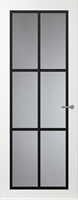 Svedex Binnendeuren Front FR511 Wit Zwart, Blank glas
