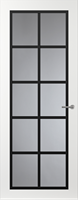 Svedex Binnendeuren Front FR512 Wit Zwart, Blank glas
