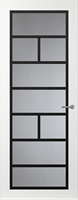 Svedex Binnendeuren Front FR505 Wit Zwart, Blank glas