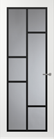 Svedex Binnendeuren Front FR506 Wit Zwart, Blank glas