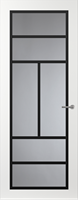 Svedex Binnendeuren Front FR507 Wit Zwart, Blank glas