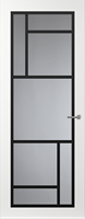 Svedex Binnendeuren Front FR509 Wit Zwart, Blank glas