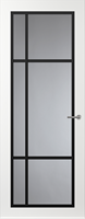 Svedex Binnendeuren Front FR501 Wit Zwart, Blank glas