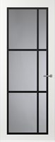 Svedex Binnendeuren Front FR504 Wit Zwart, Blank glas