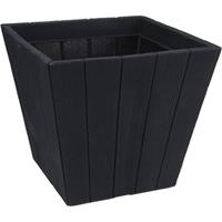 Grijze Bloempot Hout-look 40 Cm - Grijze Plantenpot 40 Cm