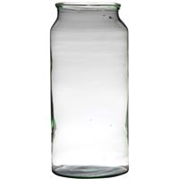 Bloemenvaas Van Gerecycled Glas Met Hoogte 39 Cm En Diameter 19 Cm - Glazen Transparante Vazen