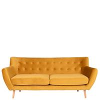 4Home Gelbe Couch mit drei Sitzplätzen Skandi Design