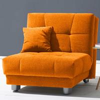 TopDesign Design Sessel in Gelb Velours Schlaffunktion