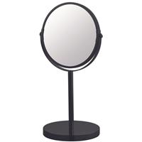 Praxis Make-up spiegel rond 3x vergrotend staand zwart Ø17cm