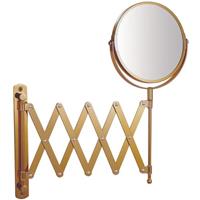 Praxis Make-up spiegel rond 3x vergrotend uittrekbaar goud Ø15cm