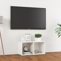 vidaXL Tv-meubel 72x35x36,5 cm spaanplaat hoogglans wit