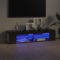 vidaXL TV-Schrank mit LED-Leuchten Hochglanz-Grau 135x39x30 cm 