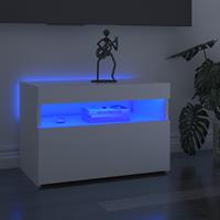 VidaXL Tv-meubel Met Led-verlichting 60x35x40 Cm Hoogglans Wit