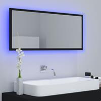 VIDAXL LED-Badspiegel Schwarz 100x8,5x37 cm Spanplatte
