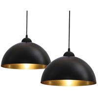 B.K.LICHT Design Leuchten Retro-Lampen Industrial Decken-Leuchte Vintage E27 schwarz-matt: Pendelleuchte