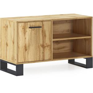Skraut Home - Tv Furniture, Loft -model, 95x40x57 Cm, Rustieke Eik, Noordse Stijl