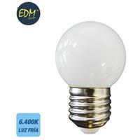 LED-Lampe kugelförmig matt E27 1,5W 6400K Kaltlicht EDM 35441