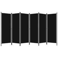 vidaXL Kamerscherm met 6 panelen 300x180 cm zwart